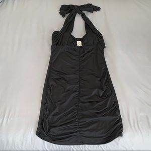 Black Scrunchy Mini Dress